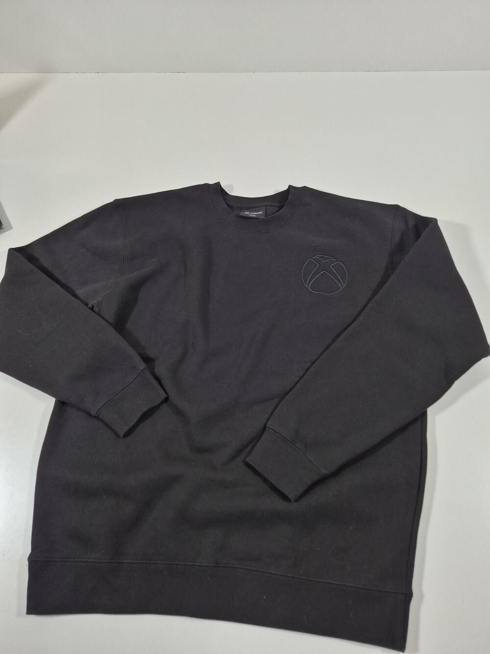 VTG Xbox Sweatshirt Mens Large Black Fleece Crewneck Pullover Embroidered Logo